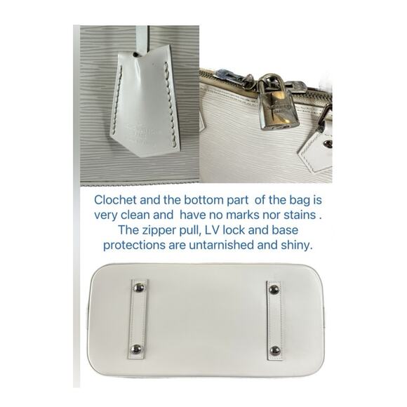 Louis Vuitton Ivory Epi Leather Alma GM Bag Silver Hardware - Picture 3 of 10